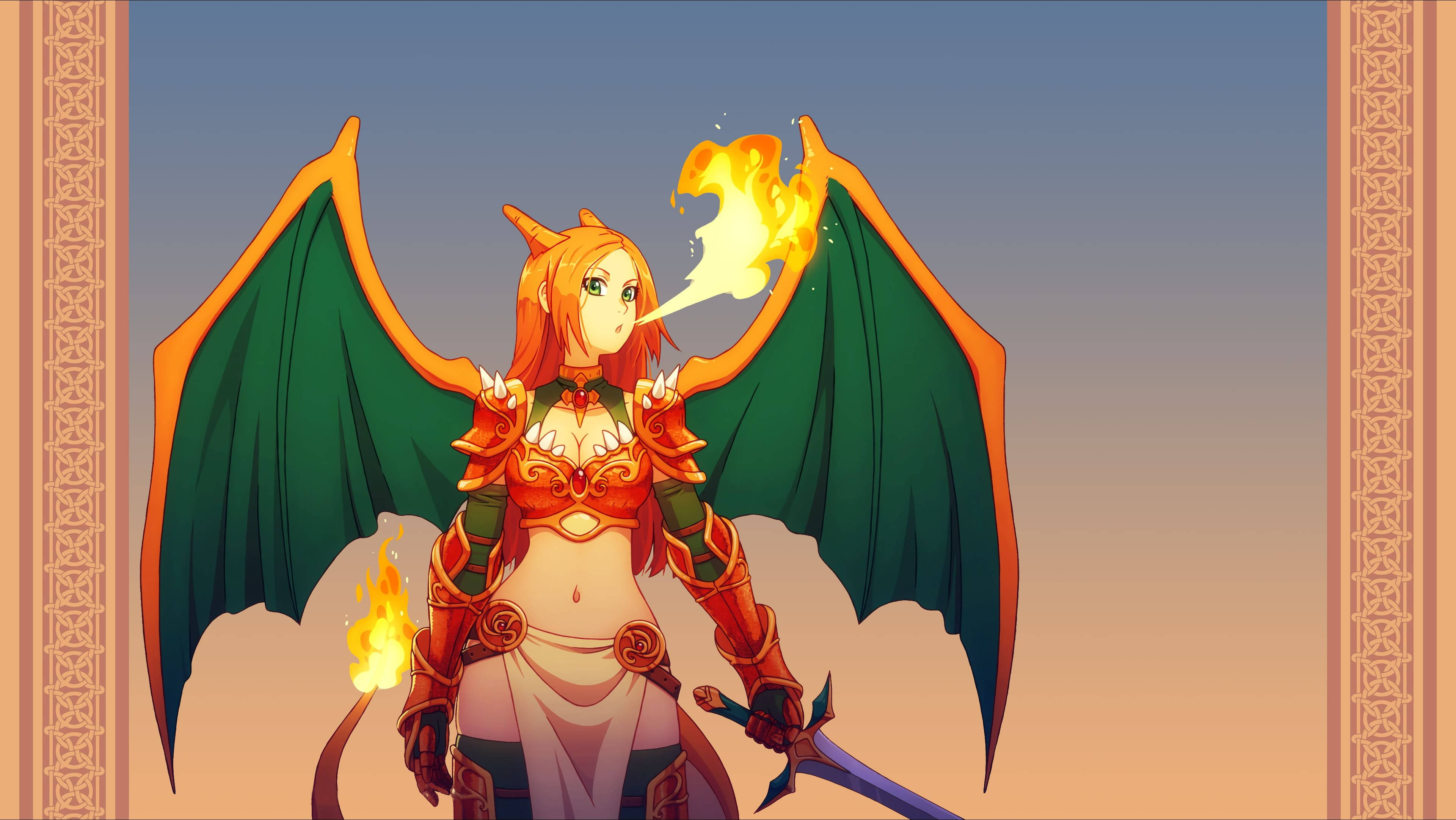 Sexy Anime Charizard Girl Wallpaper Wallpapersok