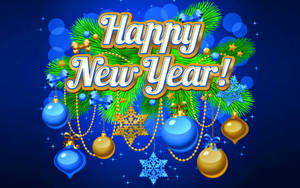 Colorful Sparkling Happy New Year Wallpaper