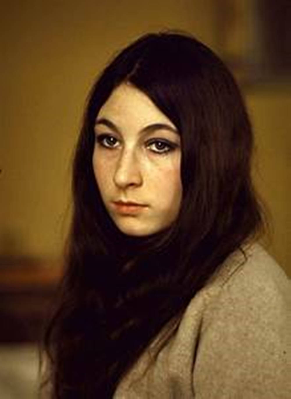 Anjelica Huston Vintage Colorized Portrait Photograph