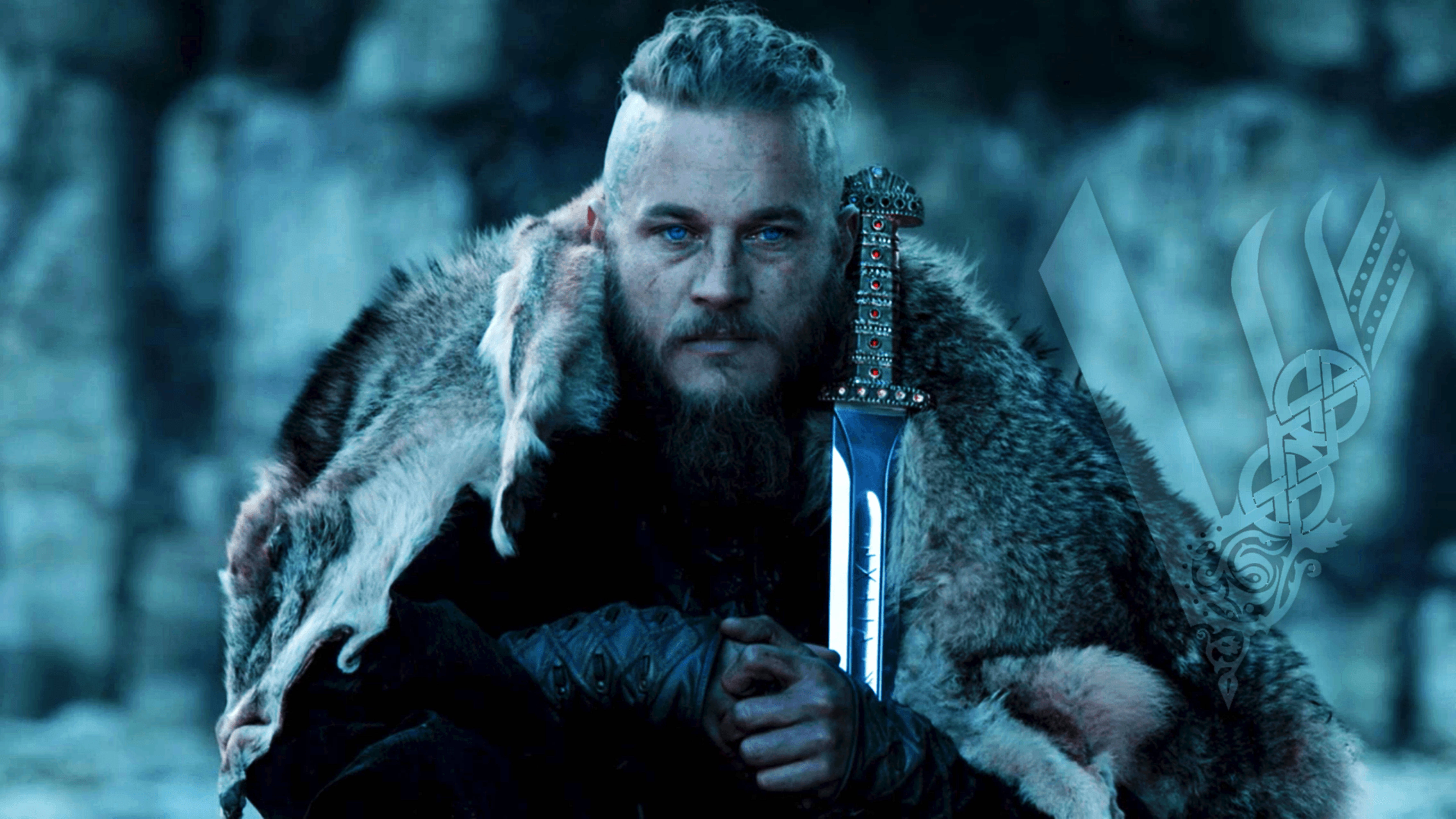 Ragnar Lothbrok 4k Vikings Logo Wallpaper WallpapersOK Ragnar Lothbrok 4k Vikings Logo Wallpaper WallpapersOK