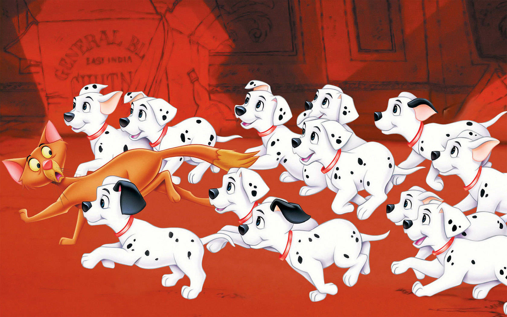 101 Dalmatians Running Wallpaper