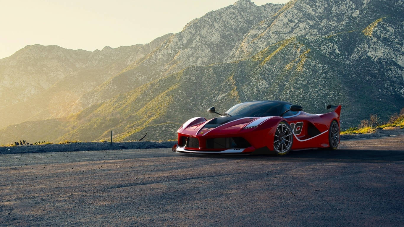 1366x768 Ferrari Hd Red Fxx-k Wallpaper