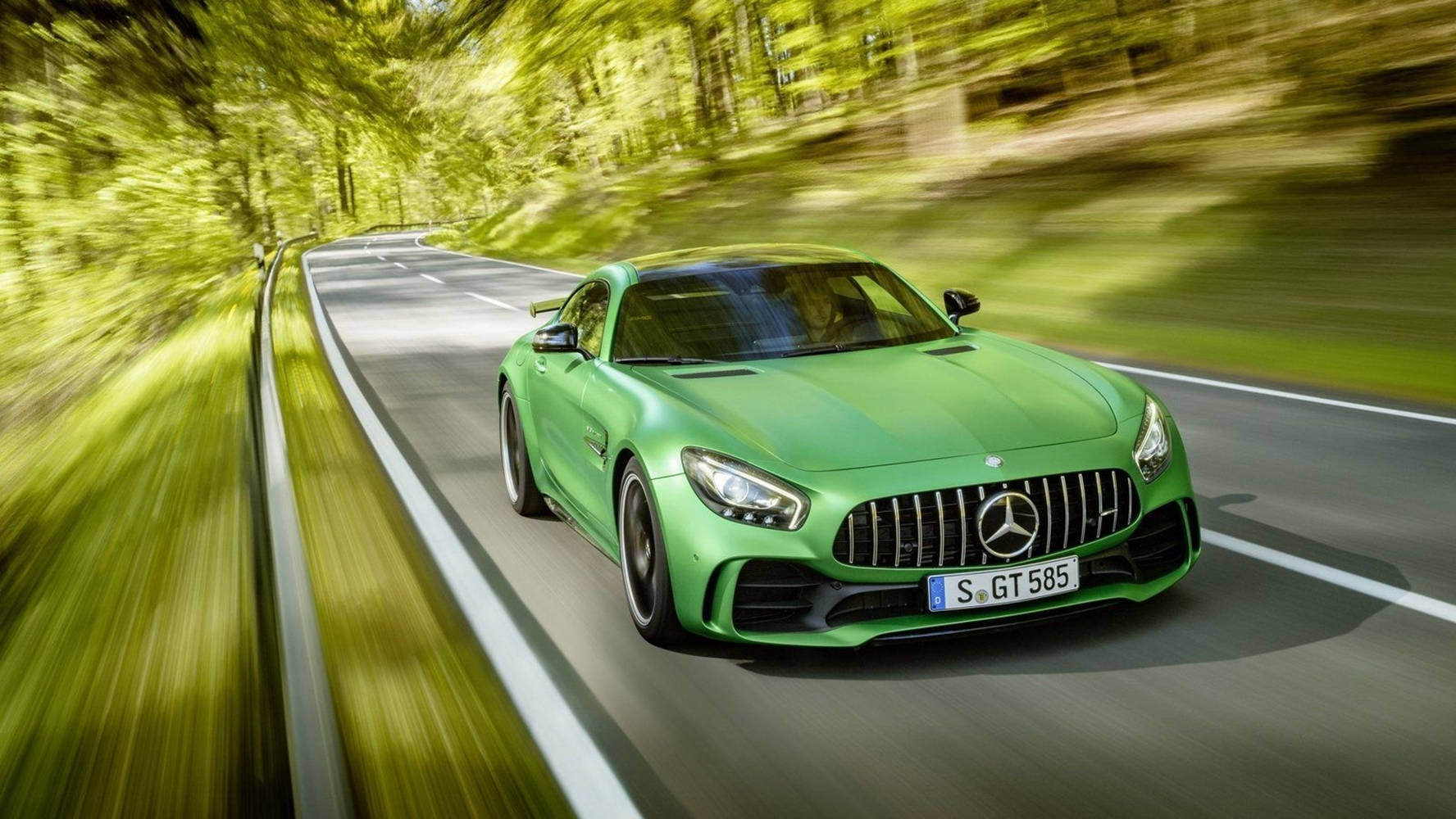 2018 Mercedes Amg Gtr Across The Forest Wallpaper