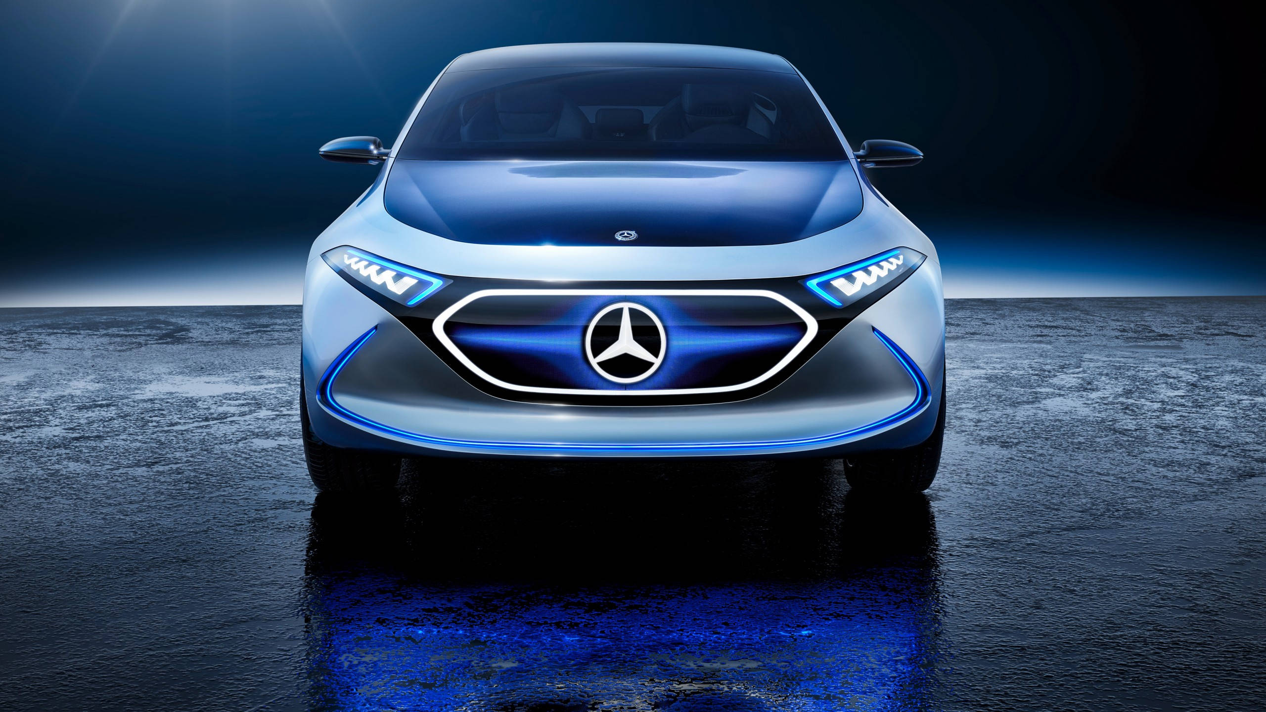 2560x1440 Car Blue Mercedes-benz Wallpaper