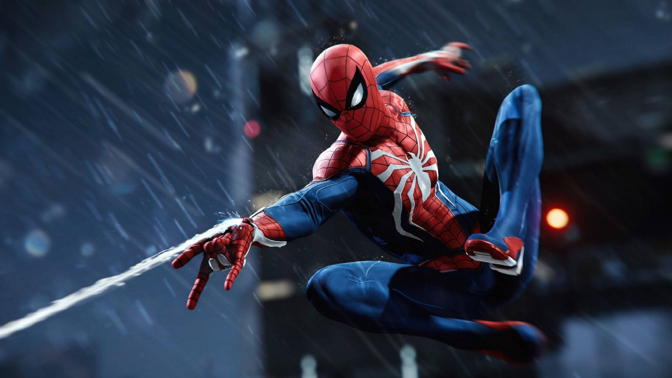 2560x1440 Marvel Spider-man Web Slinging Wallpaper