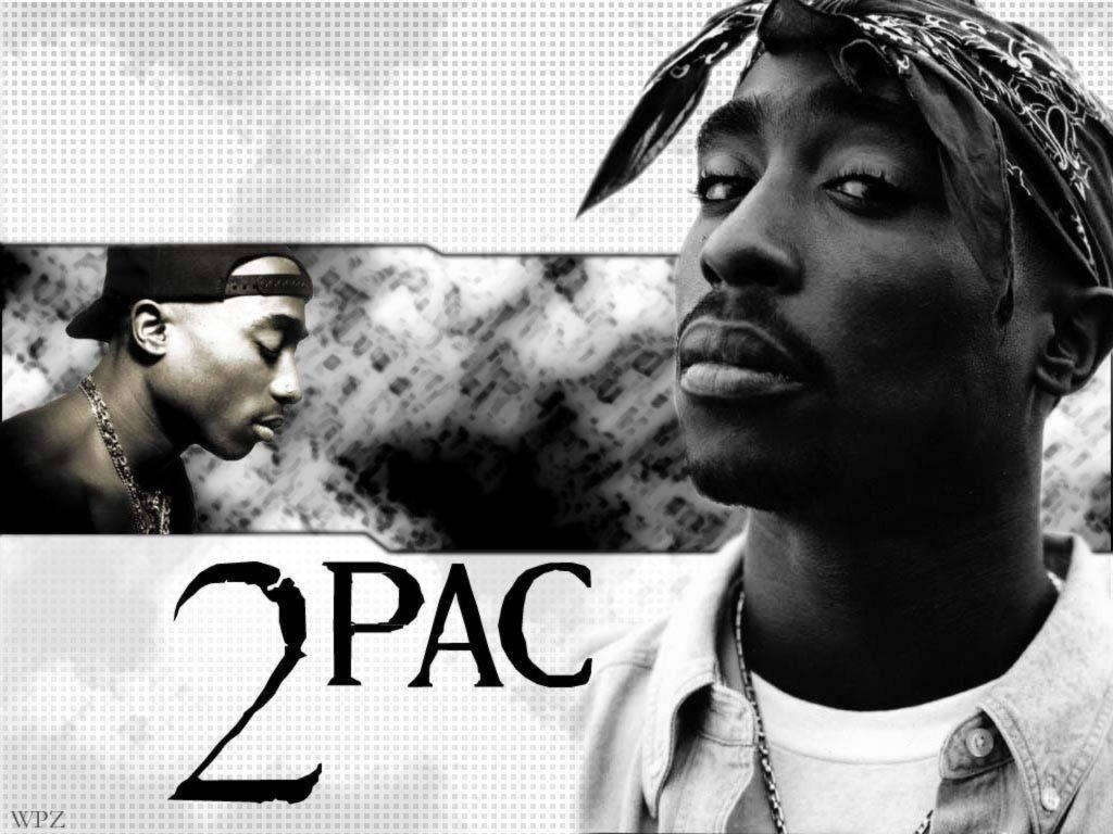 2pac Bandana Monochrome Wallpaper