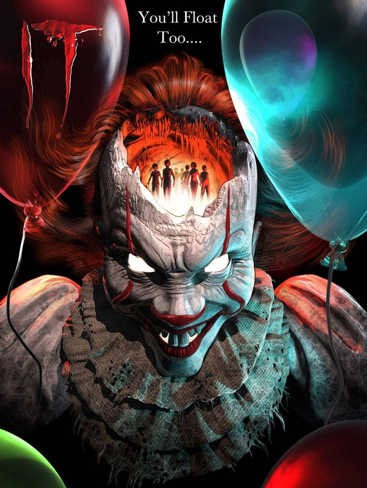 3d Horror Pennywise From It Wallpaper