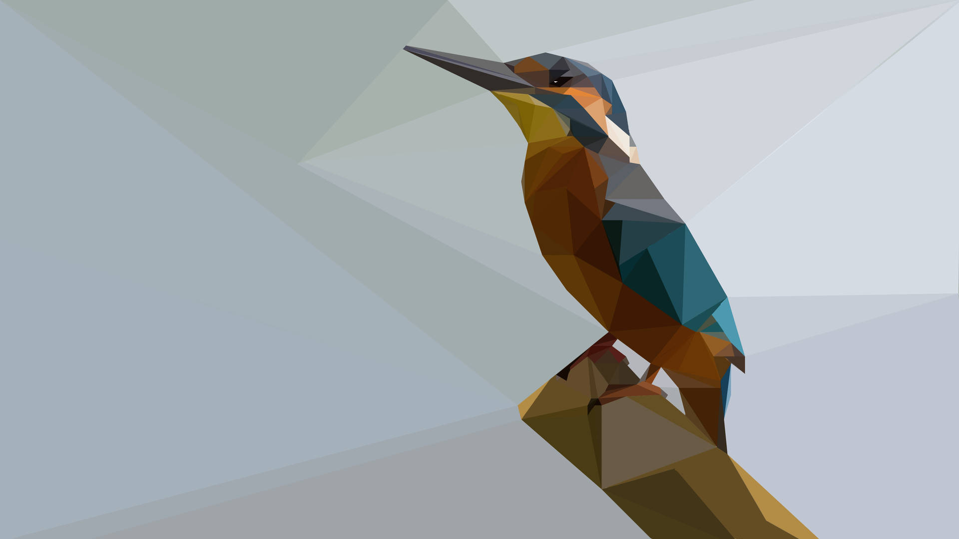 4d Ultra Hd Polygon Bird Wallpaper