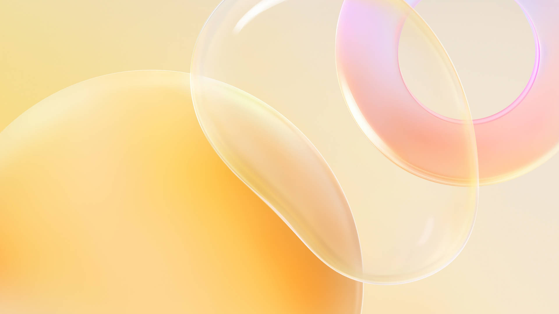 4d Ultra Hd Yellow Bubble Wallpaper