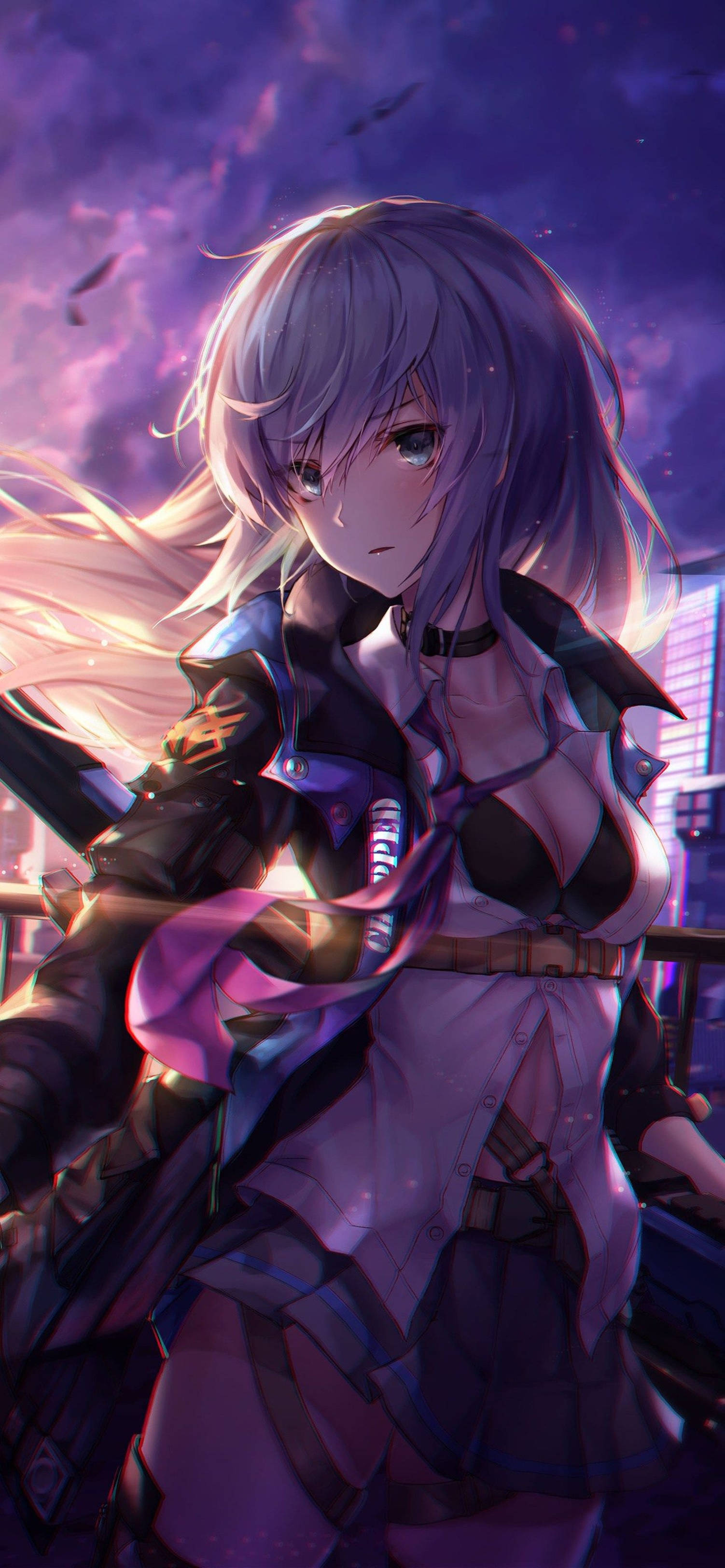 4k Anime Iphone Warrior Girl Wallpaper