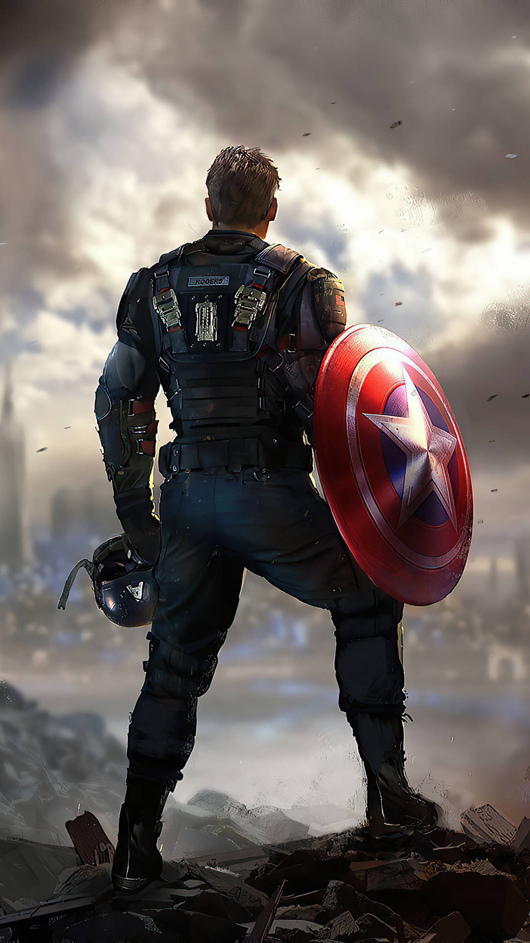 4k Phone Background Captain America Back Wallpaper