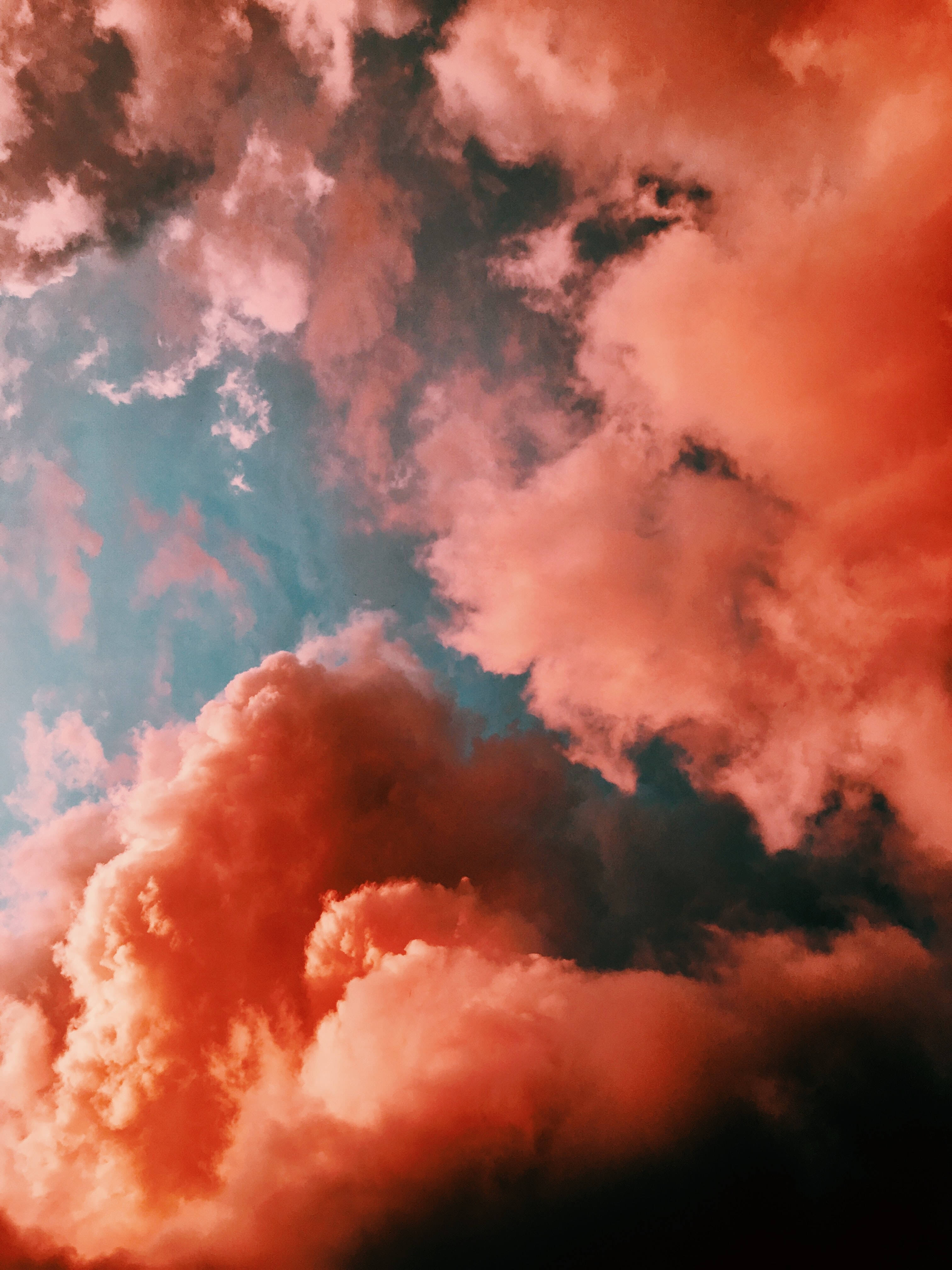 4k Ultra Hd Phone Pink Clouds Wallpaper