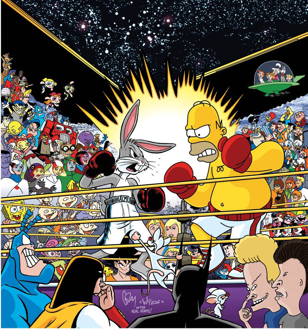 90s Cartoons Boxing Wallpaper