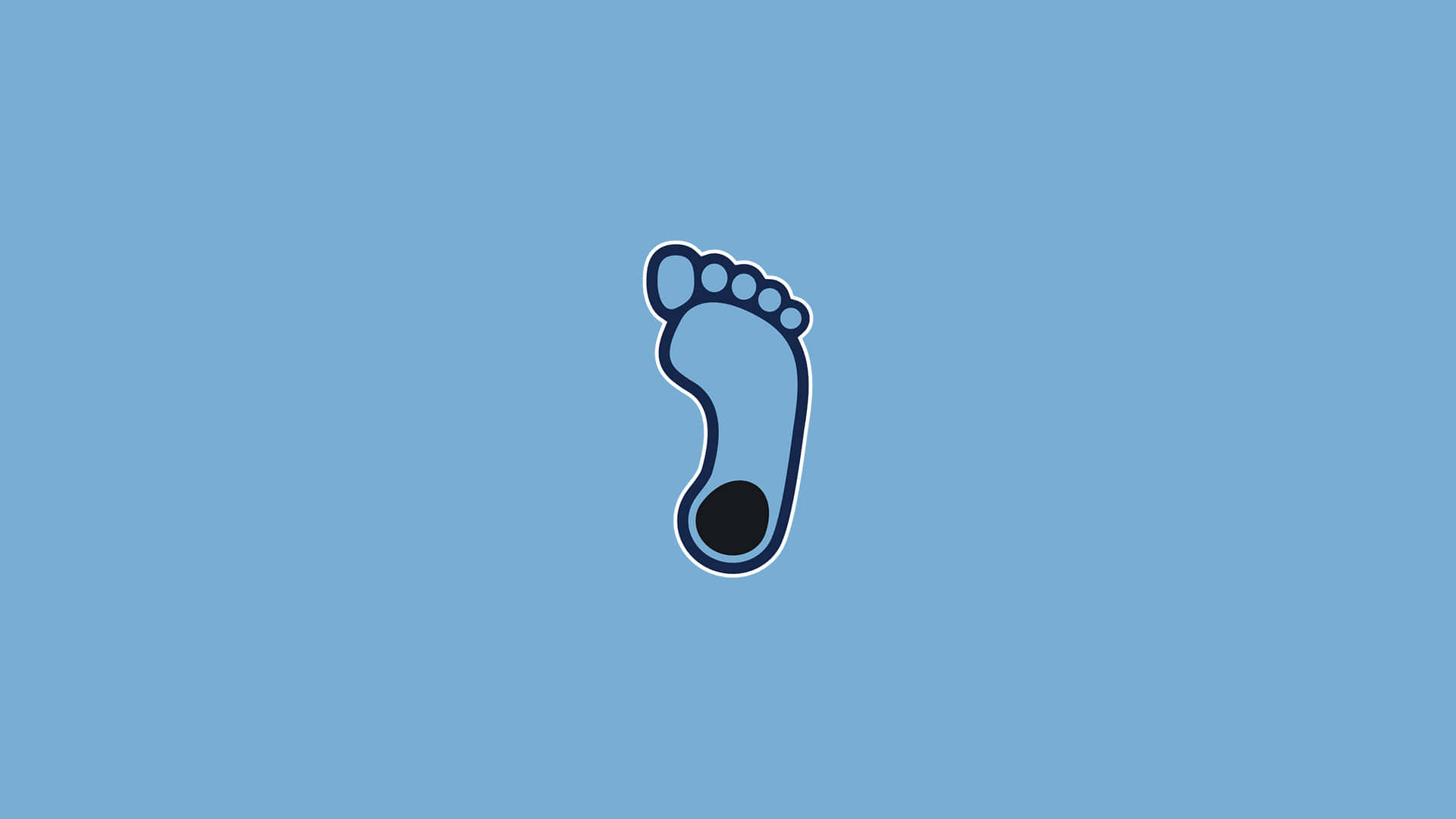 A Blue Background With A Foot On It Wallpaper