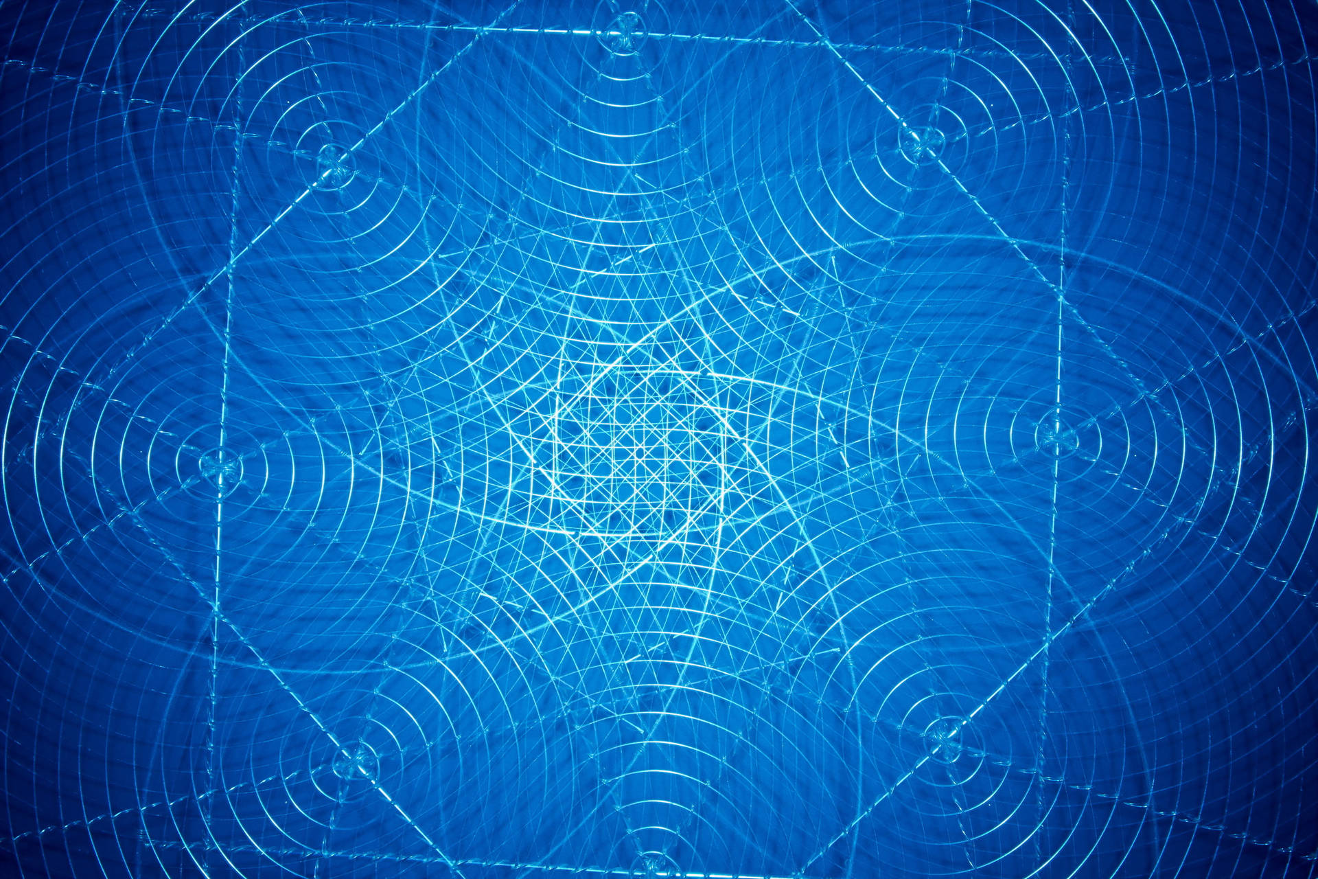 A Blue Geometric Abstract Art Wallpaper