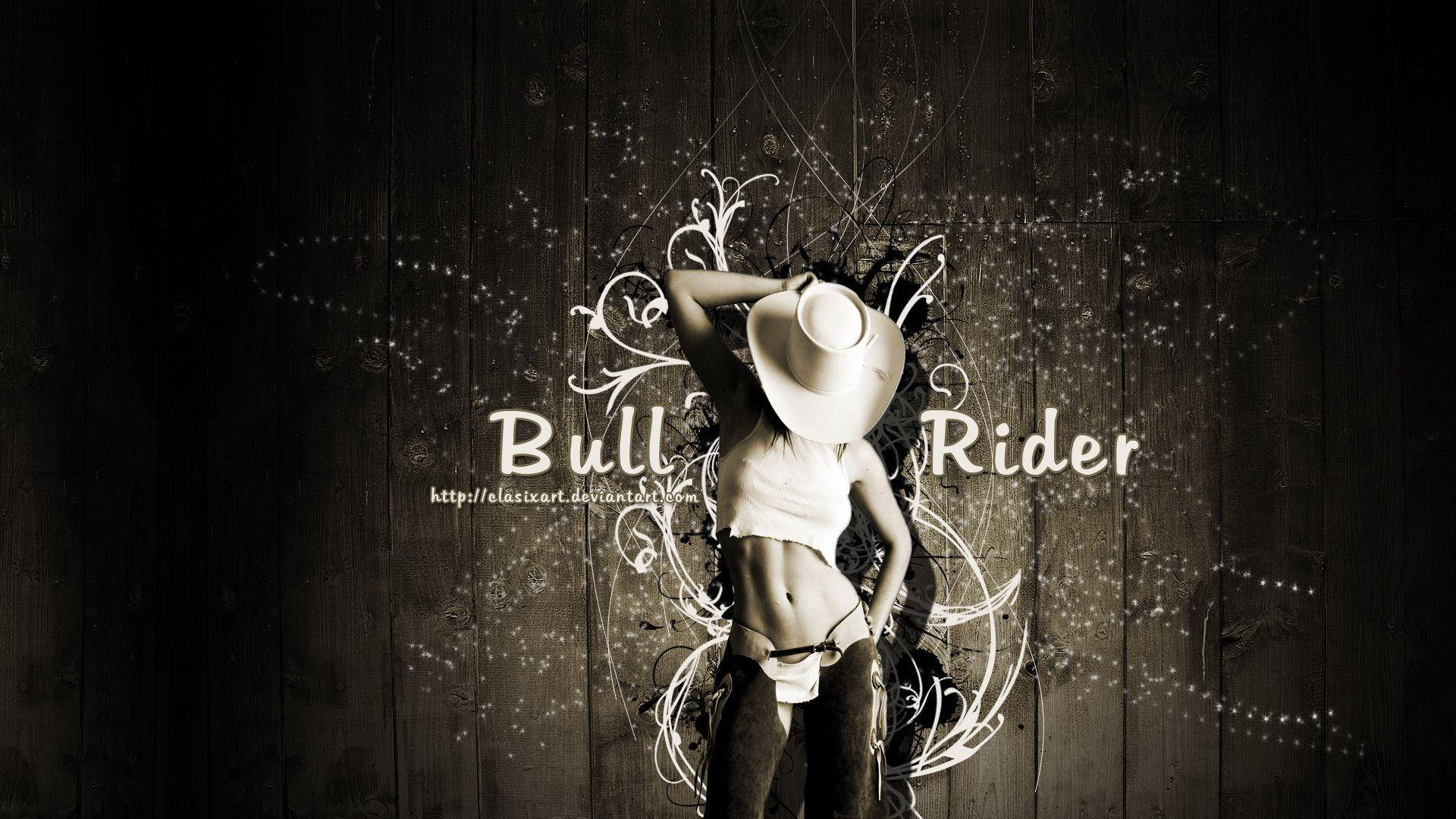 A Bold Bull Rider Gearing Up For The Next Challenge Wallpaper