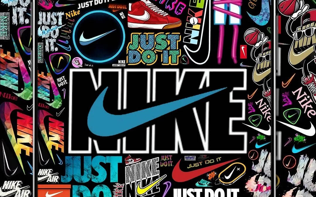 colorful nike logo
