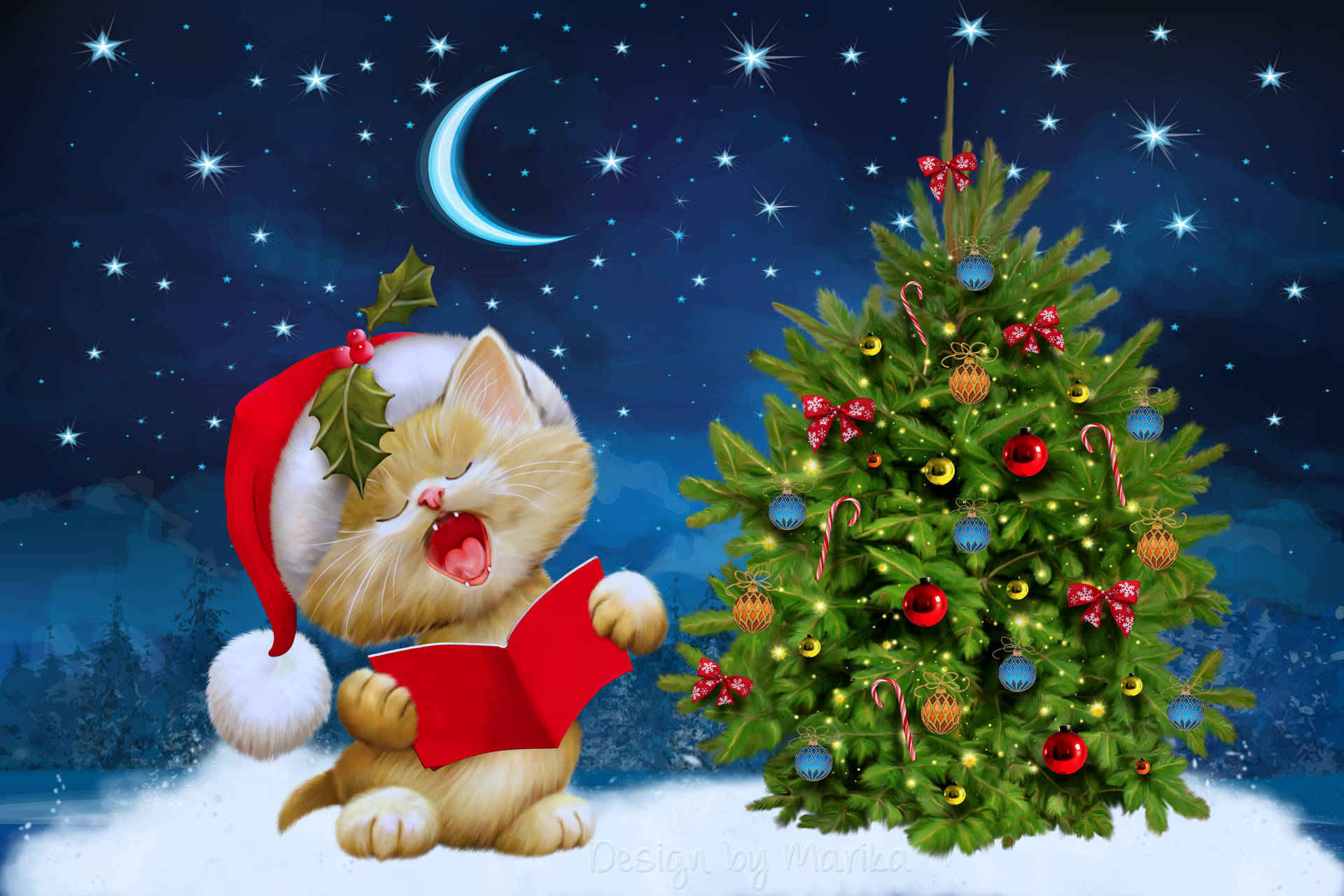 A Cat's New Year's Dream - Celebrating The Holiday With Comfort And Joy! Wallpaper