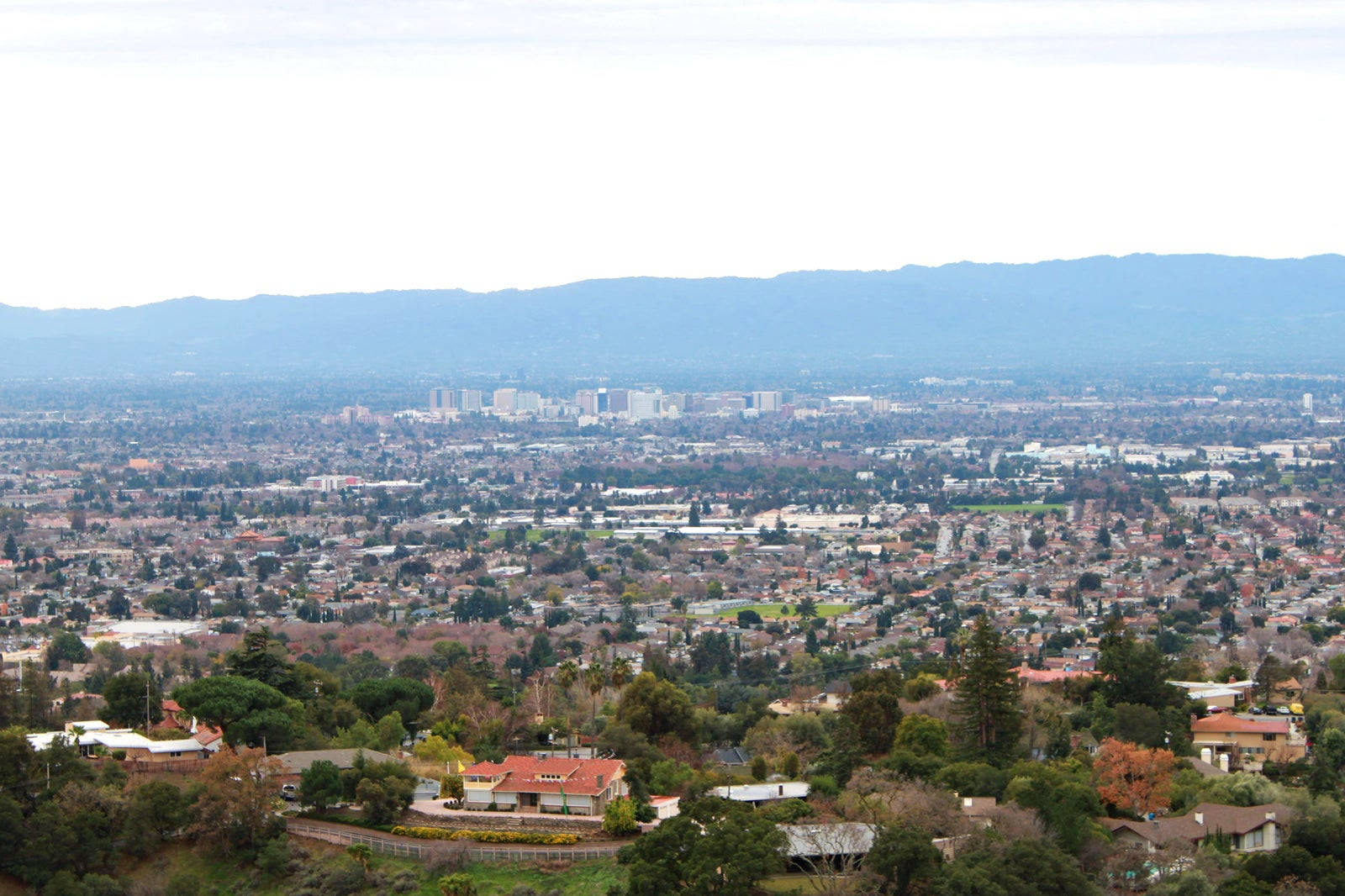 A City With A Hillside View Wallpaper