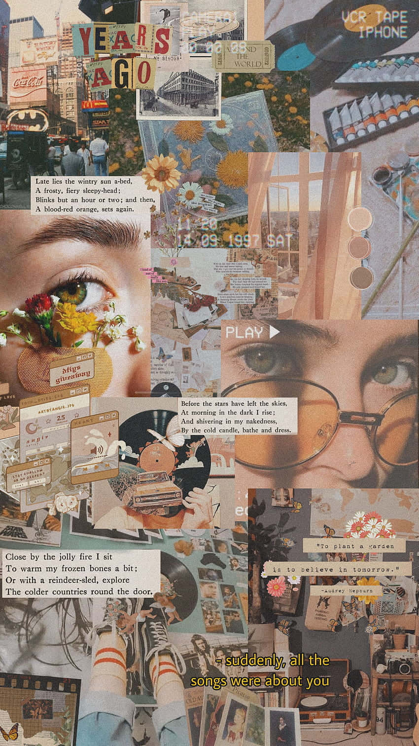 A Collage Of Vintage Treasures Wallpaper