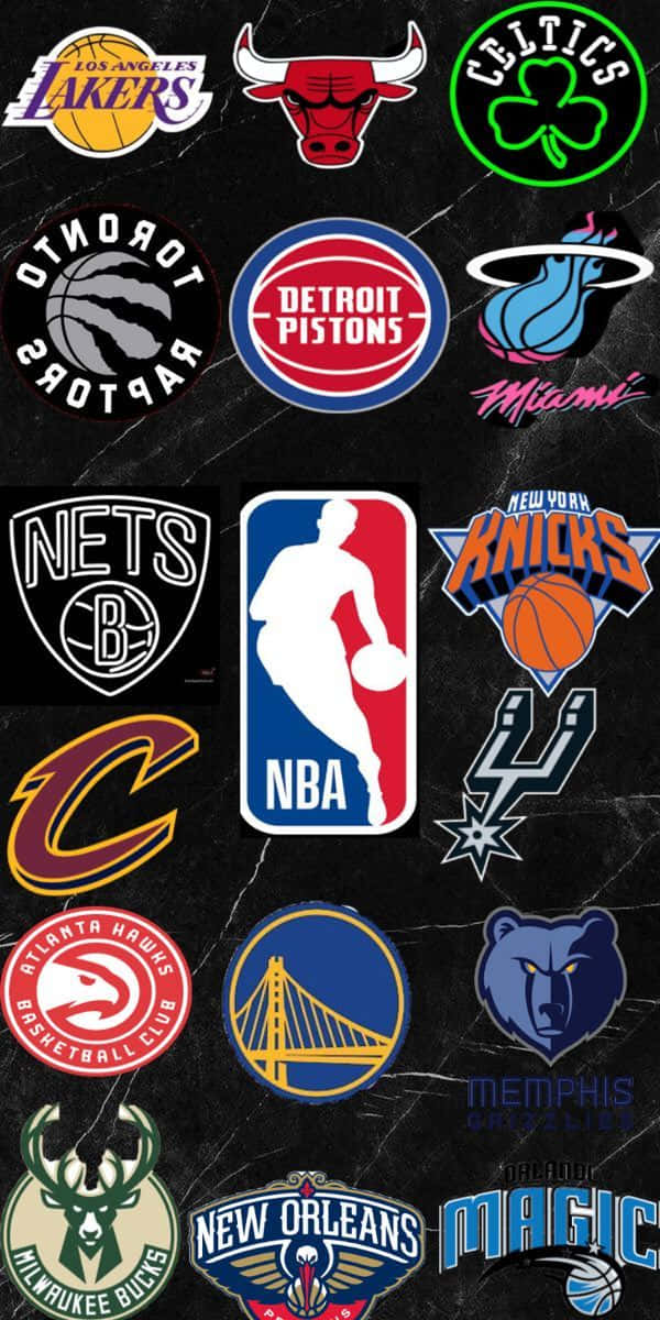 A Composite Of Nba Team Logos Wallpaper