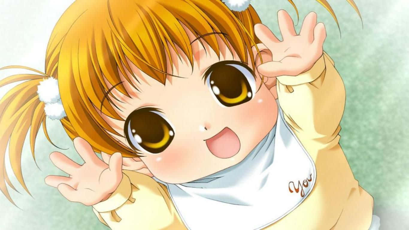 A Cute Little Girl With Long Hair And Brown Eyes Wallpaper