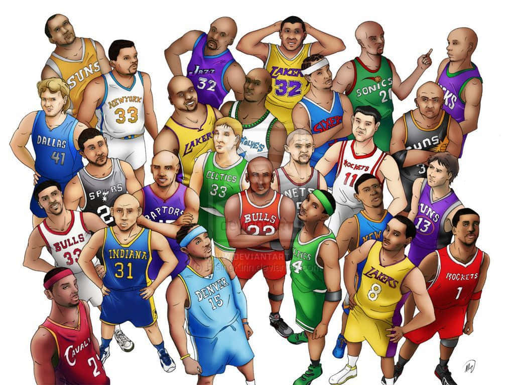 A Dream Team Of Nba Players Wallpaper