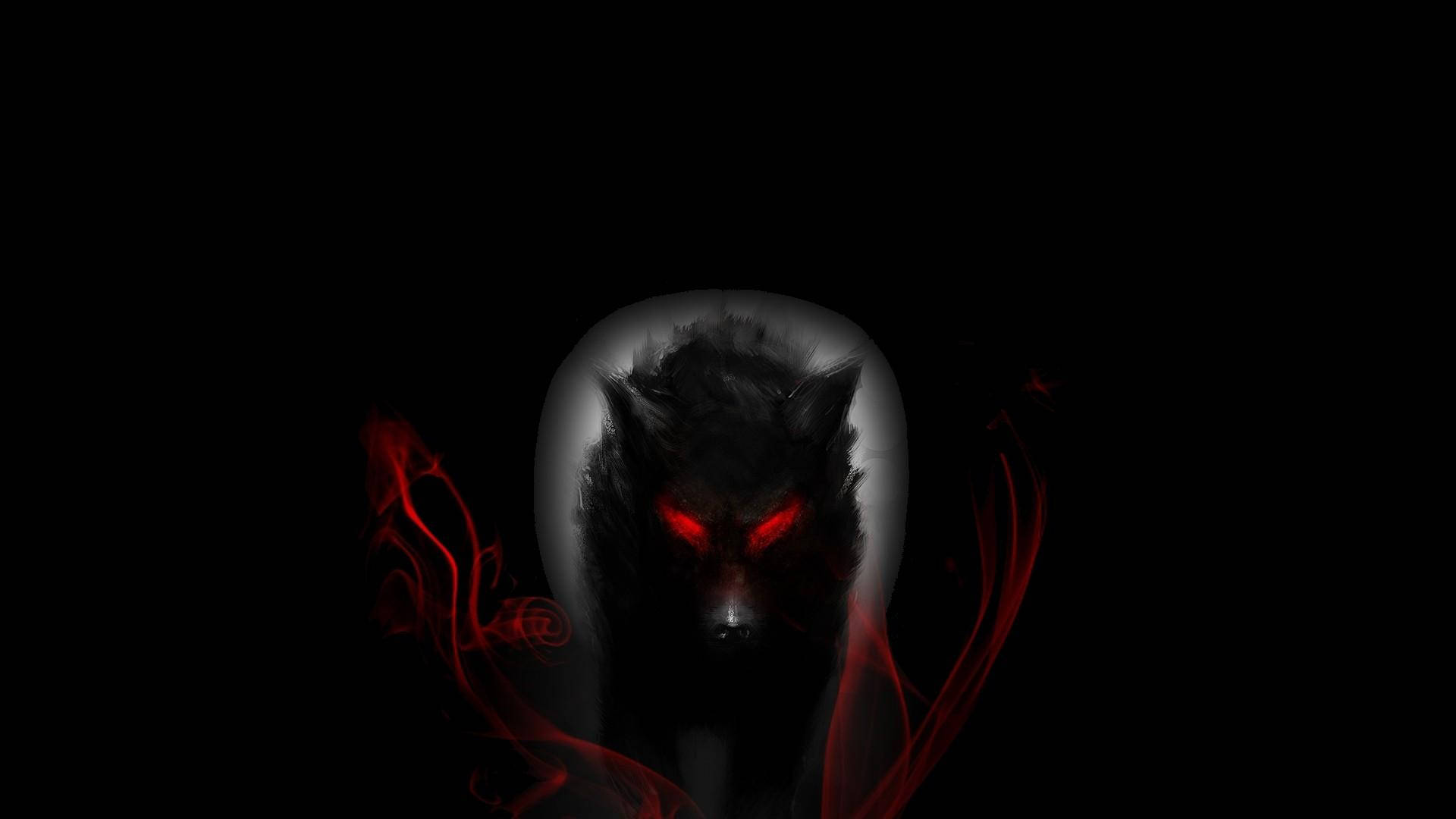 A Fierce Werewolf With Penetrating Red Eyes Wallpaper