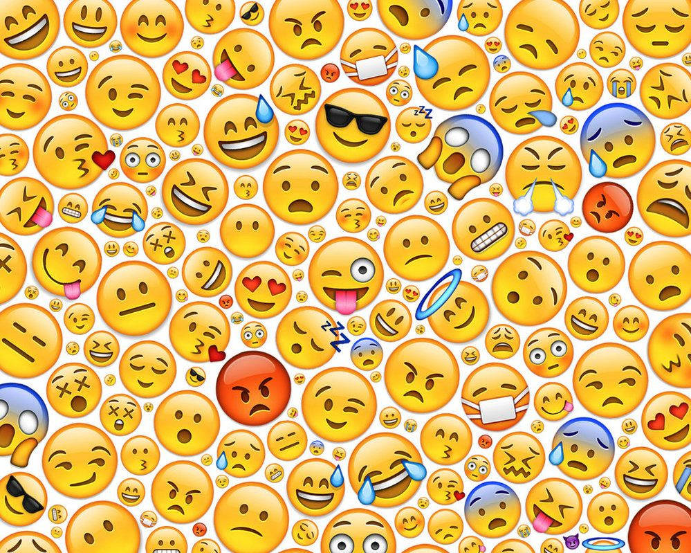 A Full Screen Of Dope Emojis Wallpaper