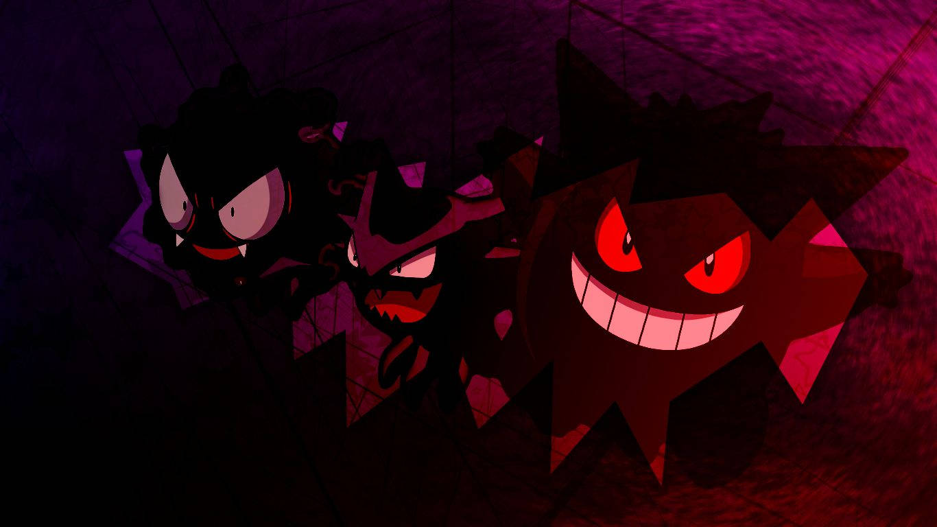 A Gengar Showcased In Its Evolution! Wallpaper