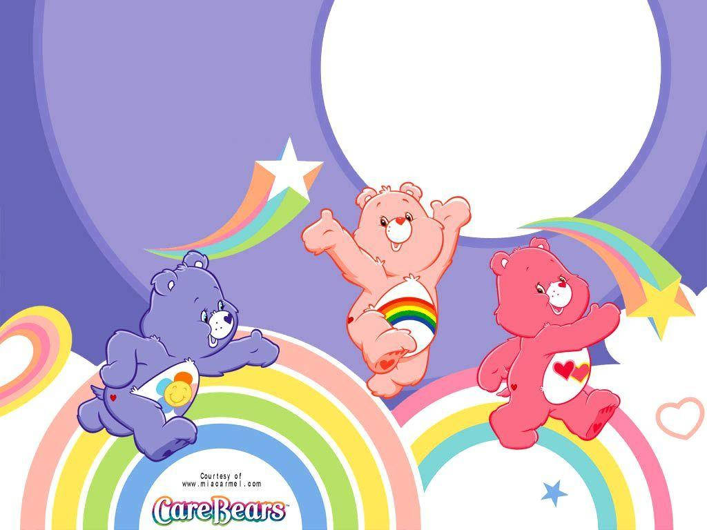 A Heartwarming Gathering - Care Bears Enjoying Rainbow Magic. Wallpaper