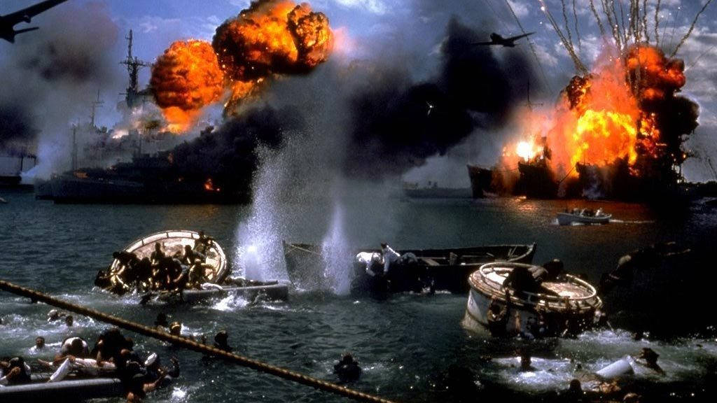 A Historic Moment: Sinking Warships In Pearl Harbor Wallpaper