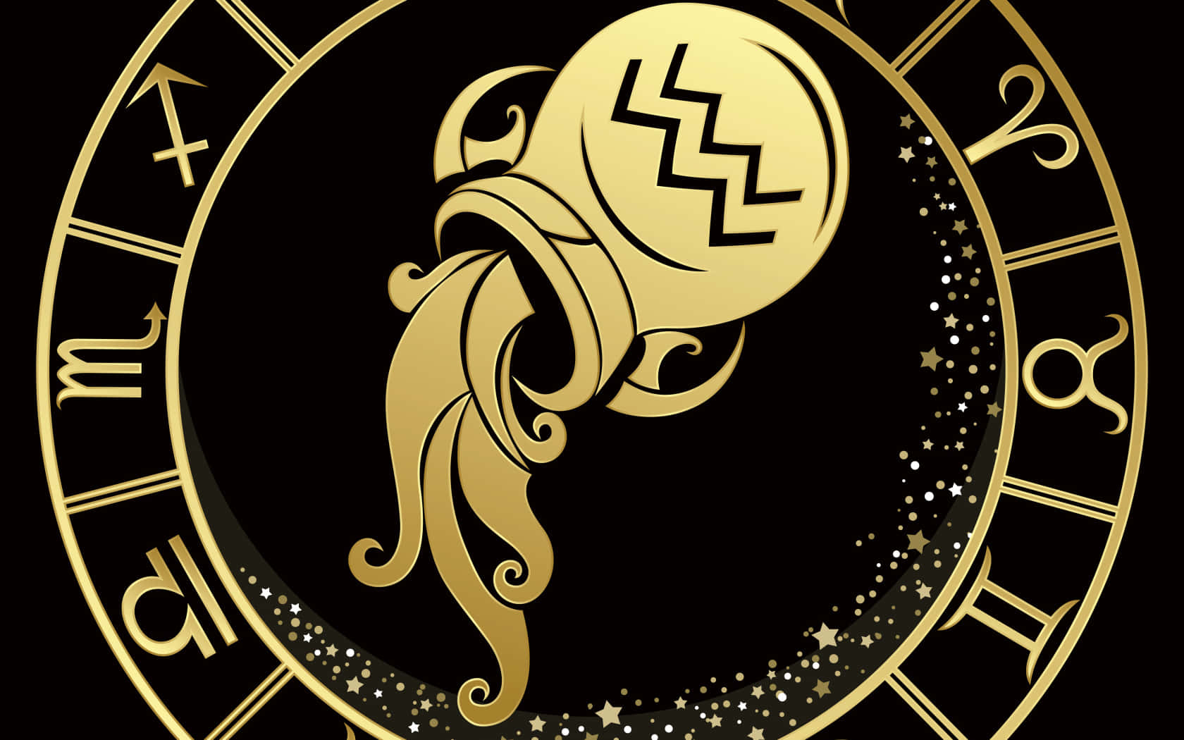 A Luxurious Blend Of Black And Gold On Desktop Wallpaper Wallpaper