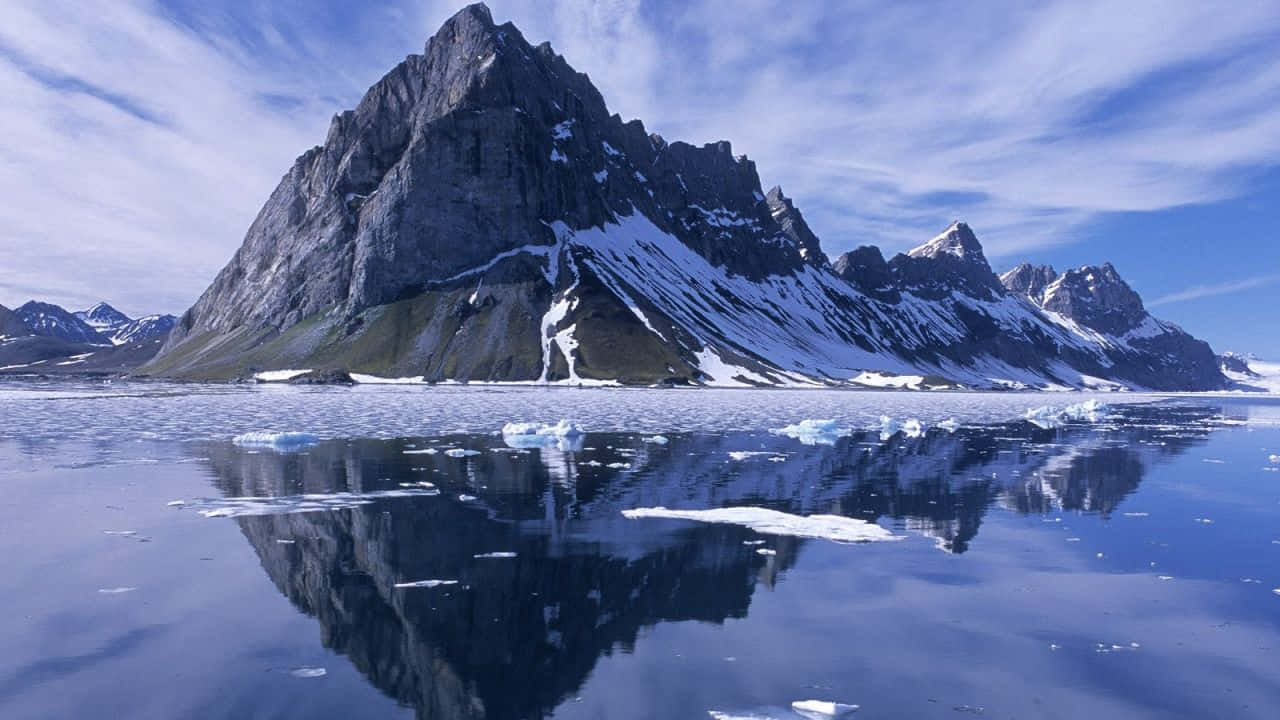 A Mountain Reflected In The Water Wallpaper