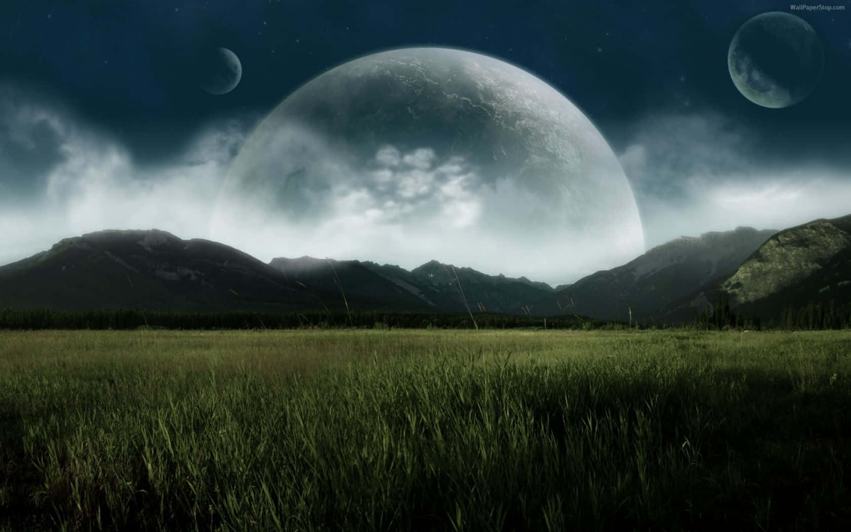 A Moveable Creature Enjoys A View Of The Expanse Wallpaper