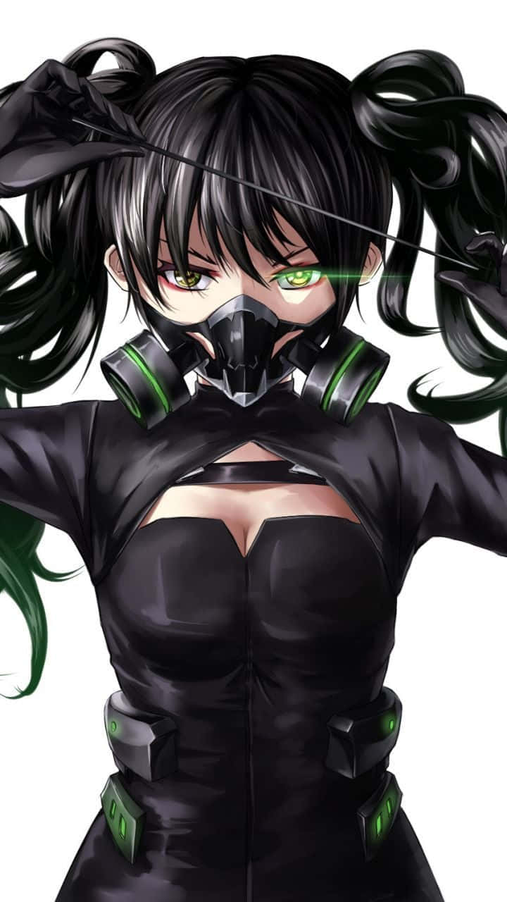 A Mysterious And Dangerous Psycho Anime Girl. Wallpaper