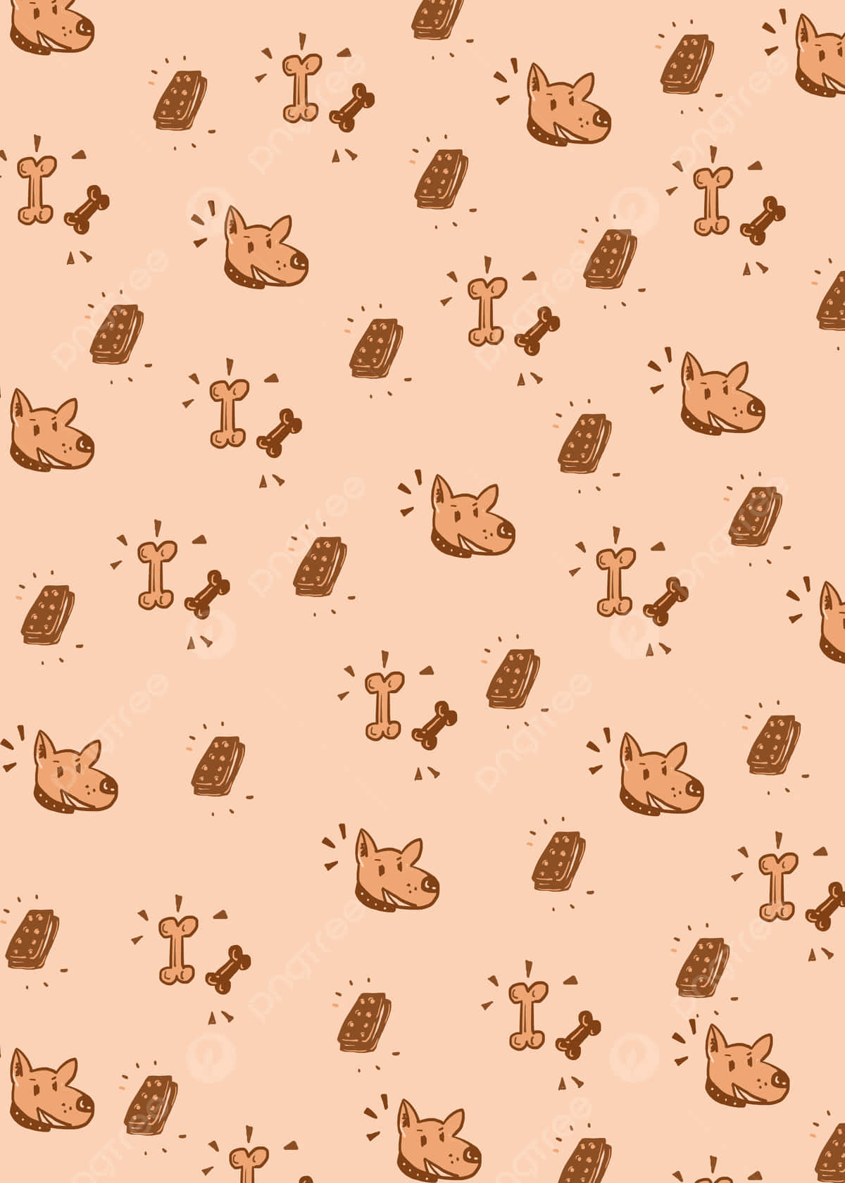 A Pattern With A Dog And A Cat Wallpaper