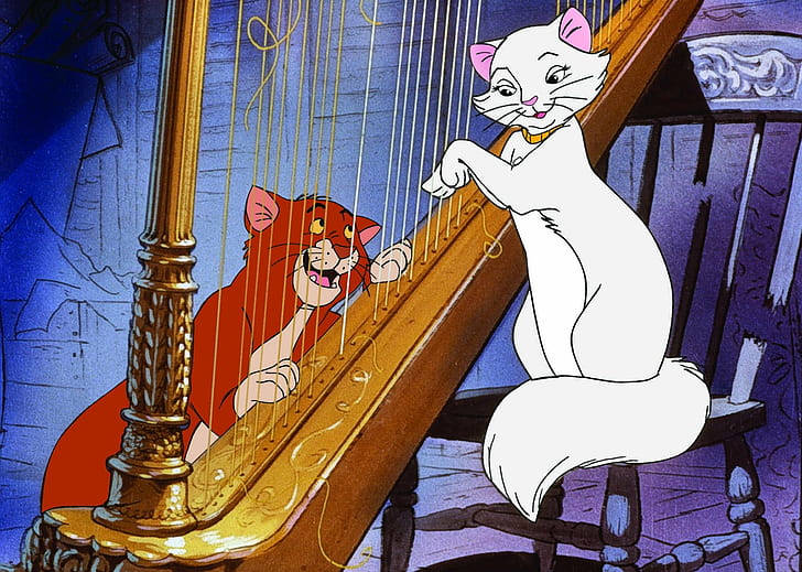 A Romantic Evening With The Aristocats Wallpaper