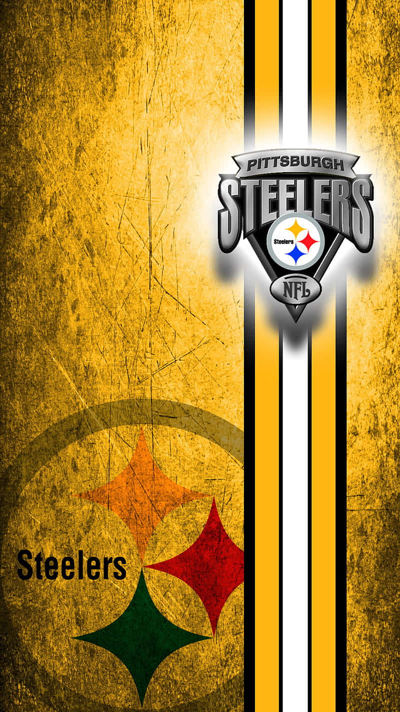 A Shining Pittsburgh Steelers Logo Set Against A Powerful Night Sky Wallpaper