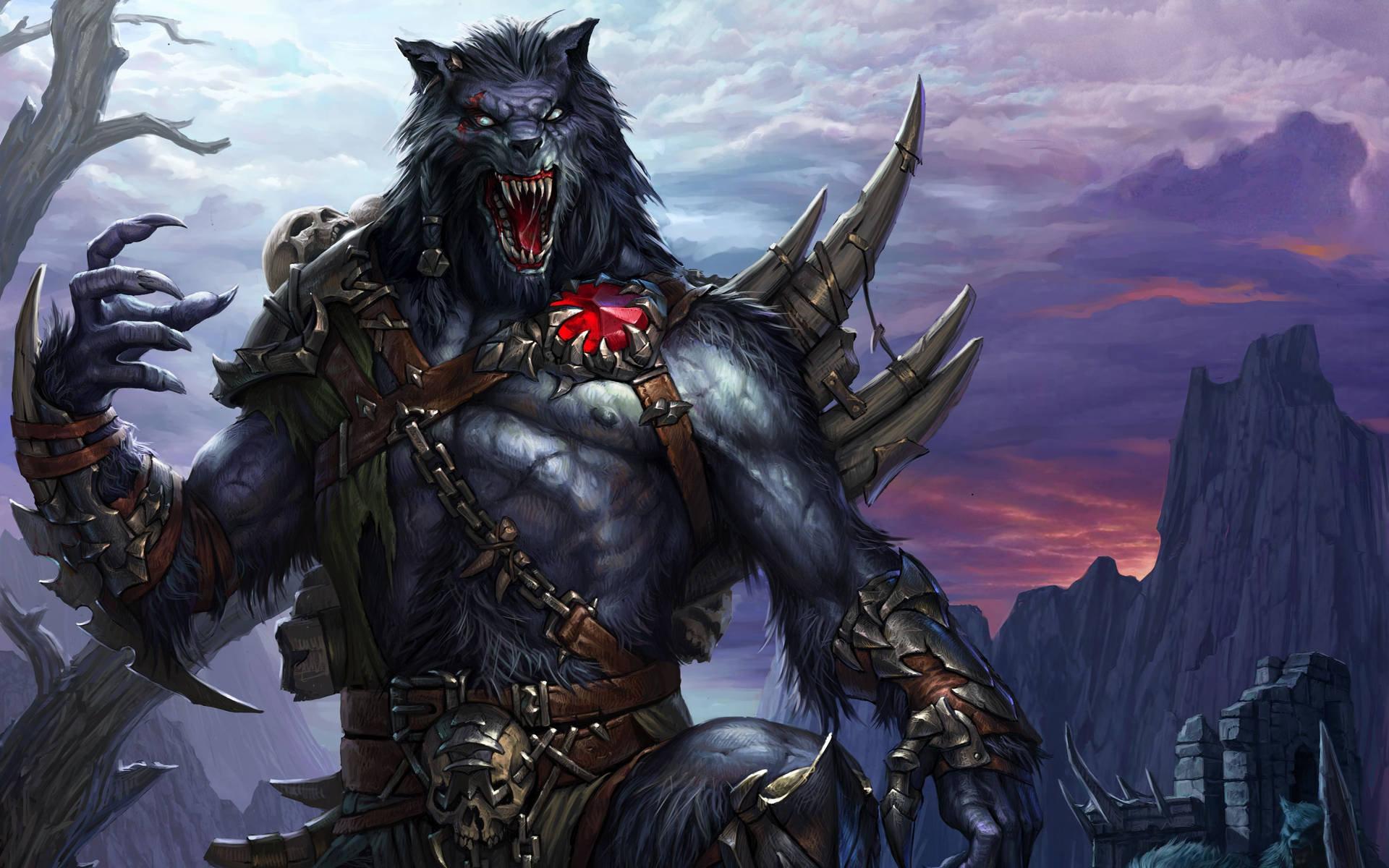A Werewolf In Battle-ready Armor Wallpaper