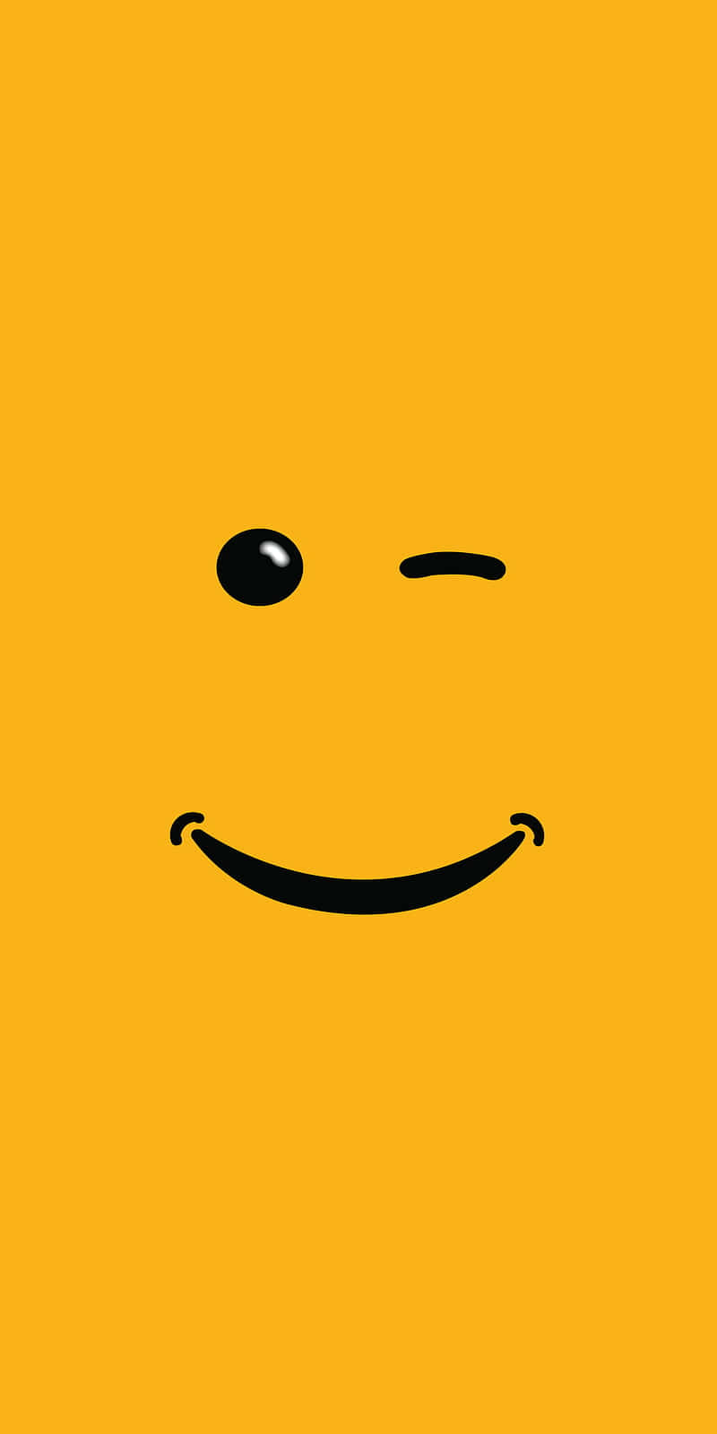 A Yellow Smiley Face With Black Eyes Wallpaper