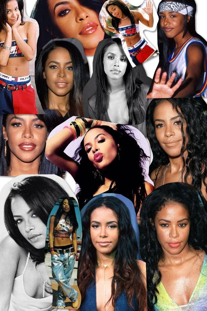 Aaliyah At The Height Of Her Musical Career Wallpaper