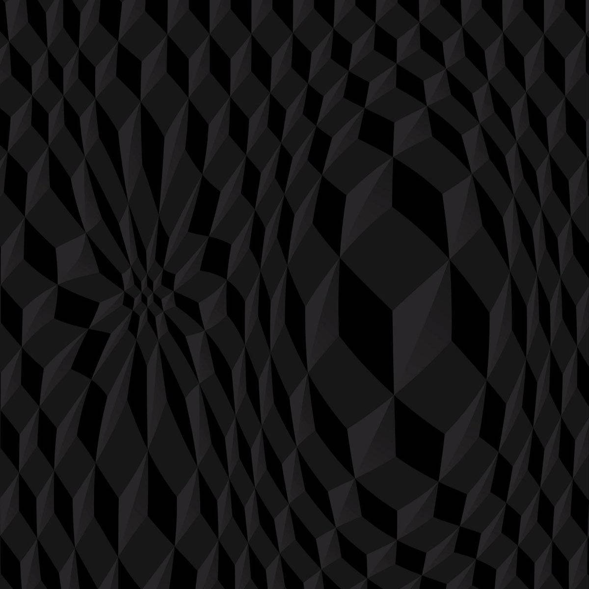 Abstract 3d Geometric Art On Blank Black Background Wallpaper