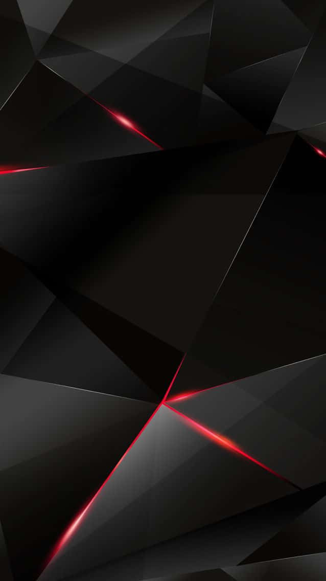 Abstract Black Geometric Backgroundwith Red Lines Wallpaper