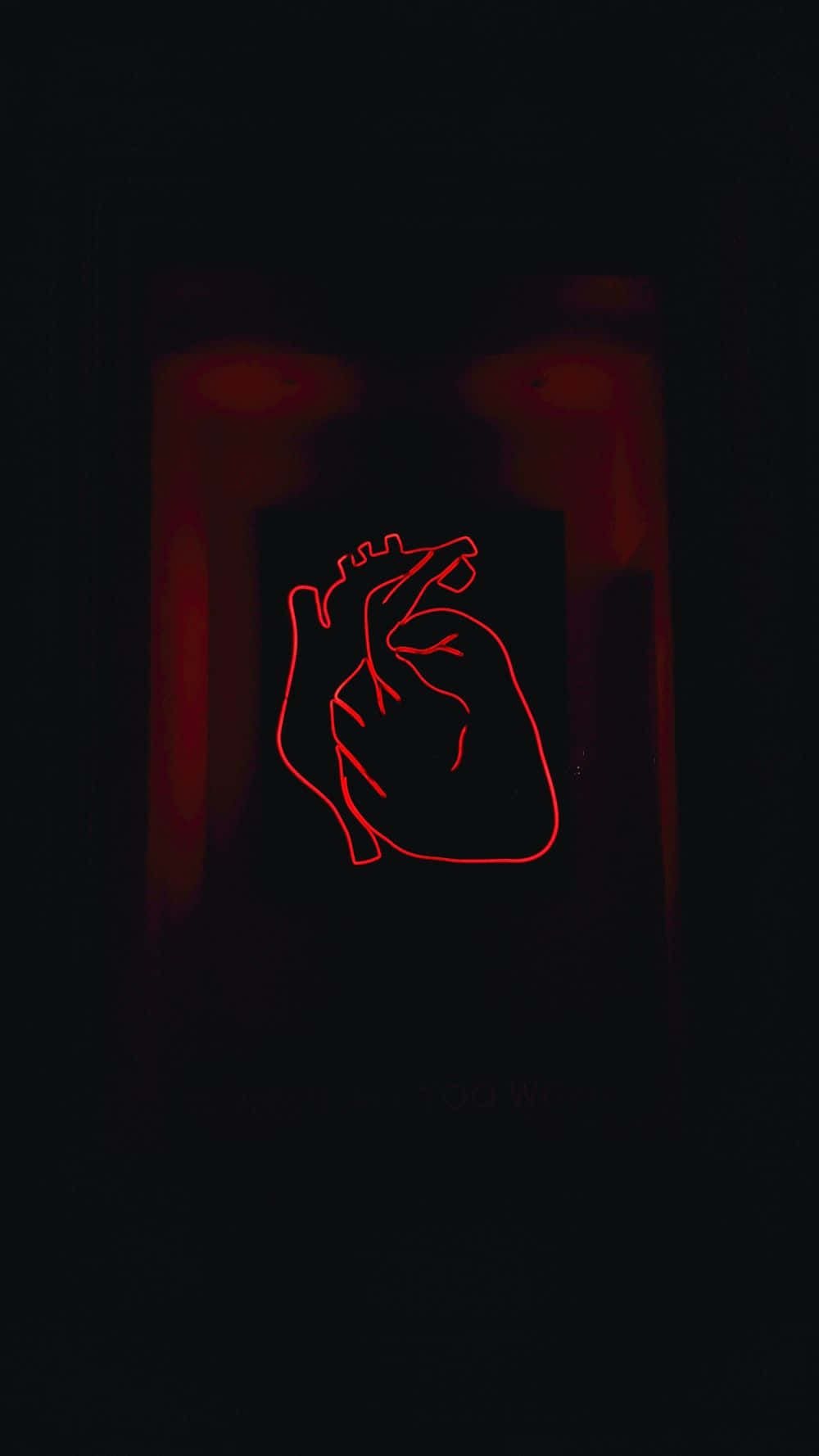 Abstract Black & Red Neon Art Wallpaper