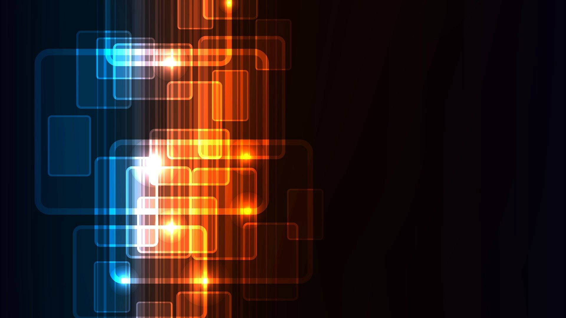 Abstract Glowing Rectangles Wallpaper