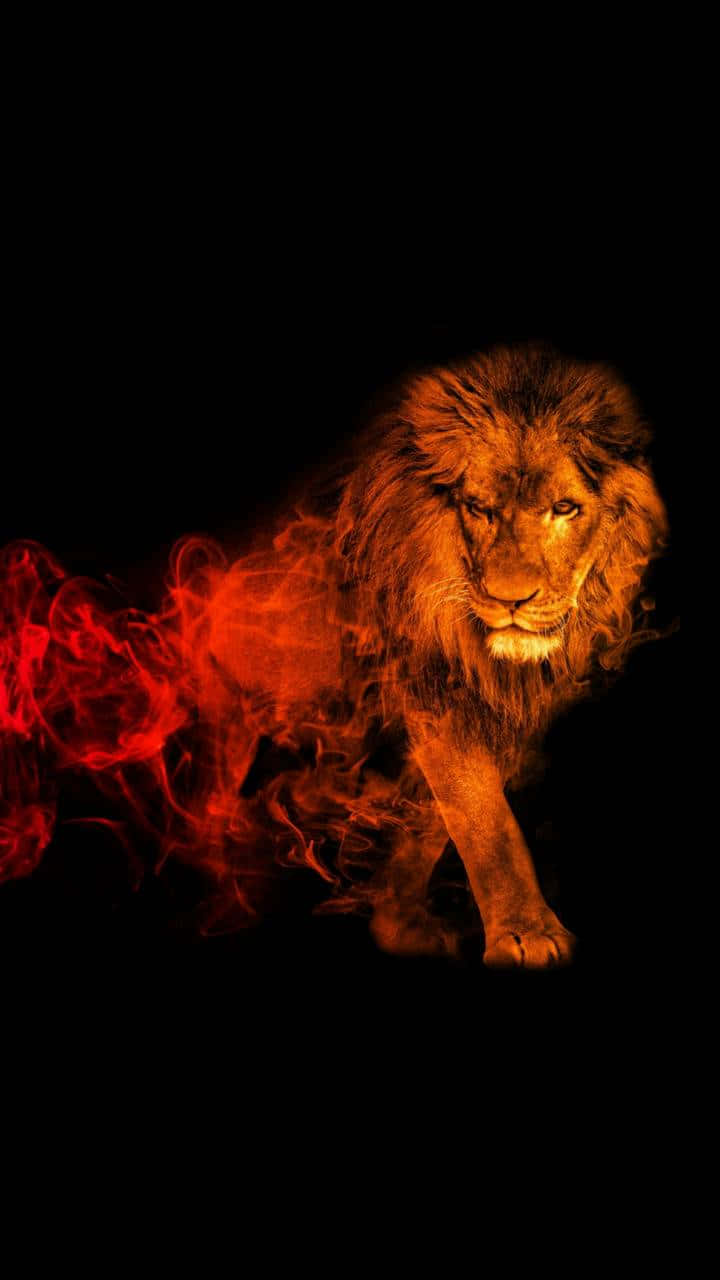 Abstract Lion In A Soft Palette Wallpaper