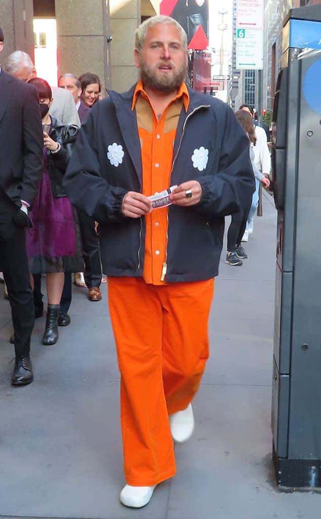 Actor Jonah Hill Wearing Shades And Ashirt At The Toronto International Film Festival Wallpaper