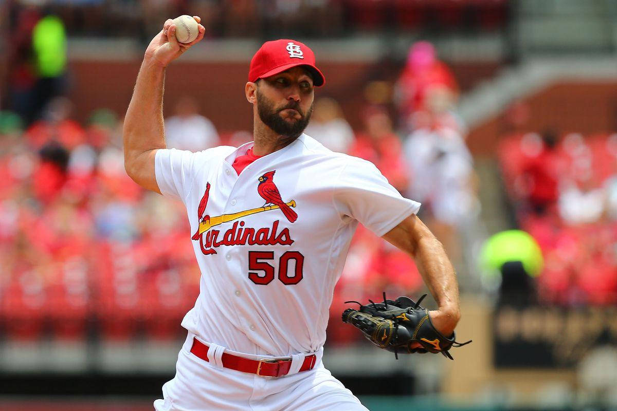 Adam Wainwright About To Throw Ball Wallpaper