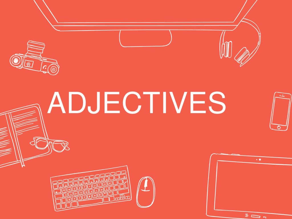 Adjectives Conceptual Desk Setup Wallpaper